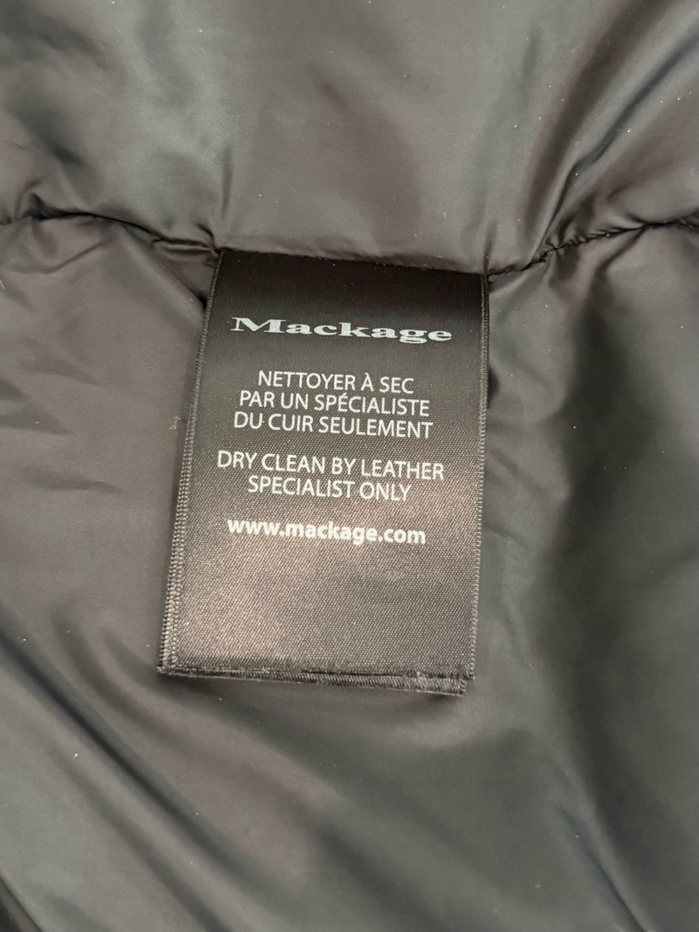 Mackage Black Long Puffer Coat with Faux Fur Trim - Picture 4 of 4